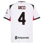 Günstige Fußballtrikots AC Mailand Ricci 4 Auswärtstrikot 2025-26 Kurzarm